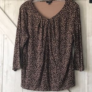 Talbots leopard print top